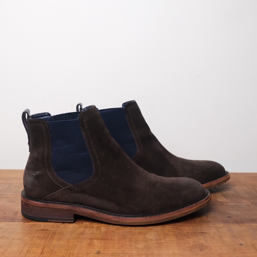 Tommy Hilfiger Charlton chelsea boots in brown multi suede size 9.5